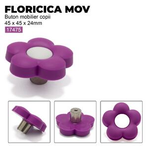 Buton mobilier copii model TR Floare mov