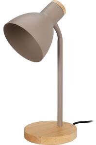 Lampa de birou in stil scandinav, baza din lemn, 14 x 36 cm
