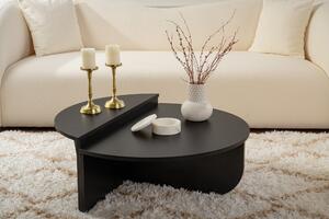 Măsuţă de cafea, Hanah Home, Culoare: Negru din lemn
