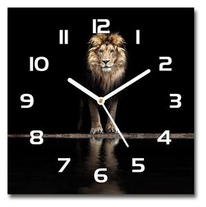 Ceas din sticlă pătrat Portret de un leu