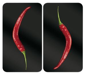 Plăci de protecție pentru aragaz, HOT CHILI – 2 bucăți, WENKO, ardei iute