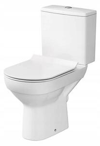 Cersanit CITY - WC combi + scaun antibacterian cu funcție de închidere lentă, deșeuri orizontale, alimentare cu apă de jos, K35-038