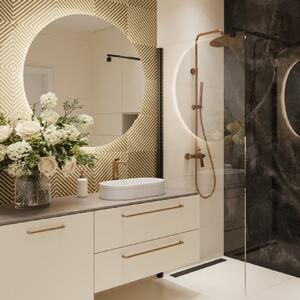 Invena Glamour Trend, lavoar oval de blat 500x325x122 mm, alb lucios, INV-CE-63-W01-L