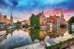 Fototapetă vlies bruges, belgia 375 x 250 cm