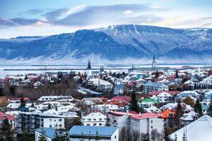 Fototapetă vlies reykjavik, islanda 375 x 250 cm