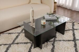 Măsuţă de cafea, Hanah Home, Culoare: Negru din lemn
