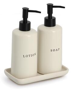 Set dozatoare ceramice pentru săpun și loțiune BATH STYLE, 3 piese