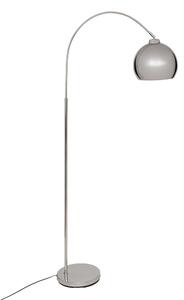 Lampa de podea arcuită FLORIS, metalică, argintie, 177 cm