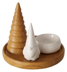 Candelabru pentru tealight AMIRA cu brad, Ø 13 cm