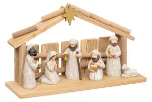 Iisus nașterea + 7 figurine, 30 x 18 cm