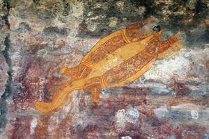 Fototapetă vlies pictură rupestră antică 375 x 250 cm