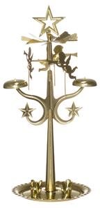 Candelabru metalic cu carusel pentru lumânări conice, 28 cm