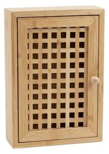 Dulapior suspendat pentru chei KIZU, 19 x 27 x 6 cm, bambus