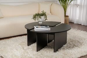Măsuţă de cafea, Hanah Home, Culoare: Negru din lemn