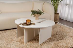 Măsuţă de cafea, Hanah Home, Culoare: Alb de lemn
