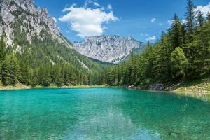 Fototapetă vlies lac alpin austriac 375 x 250 cm