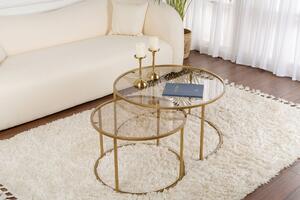 Set de măsuțe de cafea, Hanah Home, Culoare: Aur Bronz