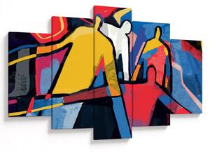 Tablou - Abstract bărbați (150x105 cm)
