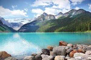 Fototapetă vlies lacul moraine 375 x 250 cm