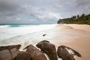 Fototapetă vlies anse bazarca, seychelles 375 x 250 cm