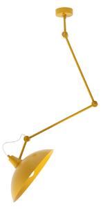 Lustră Pendul ALDEX, Melos, reglabil, Galben, Camera de zi, Metal, Scandinavă