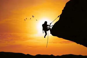 Fototapetă vlies alpinism la apus 375 x 250 cm