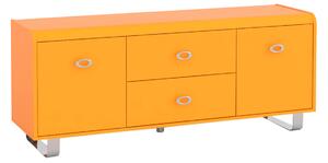 Comoda TV GIPSY GRQT132-U37, 2 usi, 2 sertare, orange, 153x41,5x62 cm