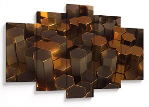Tablou - Hexagoane de bronz (150x105 cm)