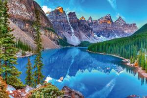 Fototapetă vlies lacul moraine 375 x 250 cm