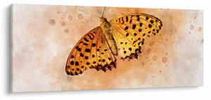 Tablou - Fluture portocaliu, aquarelă (120x50 cm)