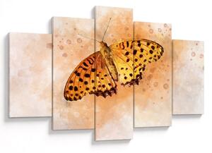 Tablou - Fluture portocaliu, aquarelă (150x105 cm)