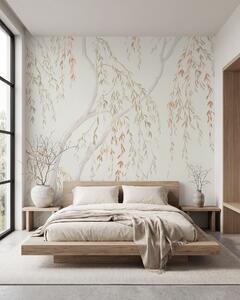Tapet Ramuri ușoare, atârnând, cu frunze delicate, Imagini de fundal unice, w05812v4 : Uwalls.ro