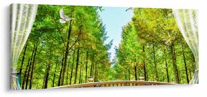Tablou - Privire spre pădure (120x50 cm)