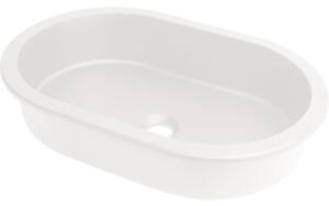 Lavoar incastrat compozit alb Deante Silia, oval, 59 cm Alb mat