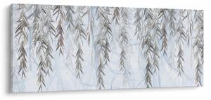 Tablou - Crenguțe de salcie fundal albastru (120x50 cm)