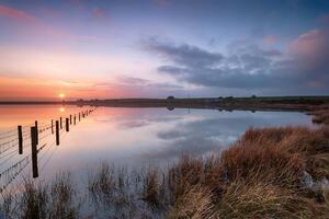 Fototapetă vlies apus de soare în cornwall 375 x 250 cm