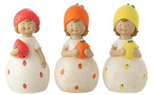 Figurina, Kid Fruit, Outdoor Mgo Sortiment de 3, S, L 24 W 23 H 48 cm