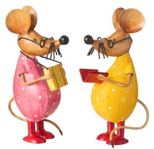 Figurina, Mouse Book, sortiment de 2, L 17 W 12 H 30 cm
