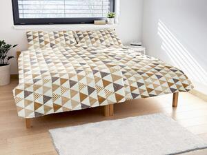 Lenjerie de pat din bumbac LENKA - Bej | 140 x 200 cm / 70 x 90 cm