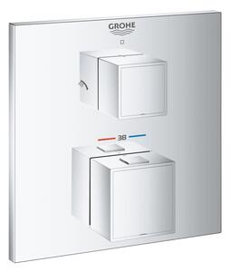 Baterie dus incastrata termostatata Grohe Grohtherm Cube crom lucios