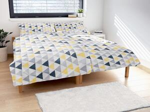 Lenjerie de pat din bumbac LENKA - Gri | 140 x 200 cm / 70 x 90 cm
