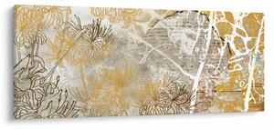 Tablou - Vintage perete cu flori (120x50 cm)