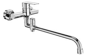 Mereo, Baterie de perete Mereo pentru apartament, Pego, 150 mm, braț tubular ø 18 mm - 330 mm, fără accesorii, MER-CB60205P