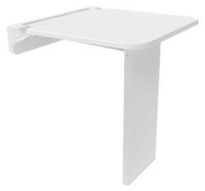 Mereo, Scaun de duș Mereo cu picior de susținere, duroplast, alb, MER-CSS121P