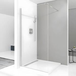 Paravan Dus Walk-In Una 90x195cm, Sticla Securizata 8mm, Profil Aluminiu Cromat