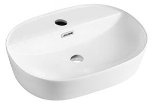 Mereo, Lavoar de blat Mereo cu preaplin, Lota, 500x380x150 mm, oval, ceramică, MER-UC503815