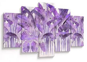Tablou - Frunze violet în tencuială (150x105 cm)