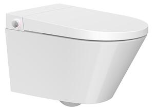 Mereo, WC Mereo cu bideu electronic integrat, FĂRĂ RAND, 592x380x430 cm, ceramic, cu scaune incluse, MER-VSD110S2