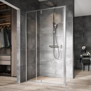 Ravak Nexty perete de duș 90 cm satin mat/sticla transparentă 90O70U00Z1