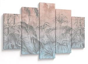Tablou - Plante tropicale pe perete (150x105 cm)